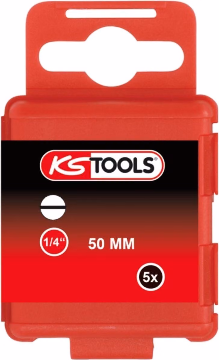 KS TOOLS Bit da 1/4" con intaglio 50 mm 5 mm confezione da 5 pezzi - 911.2756