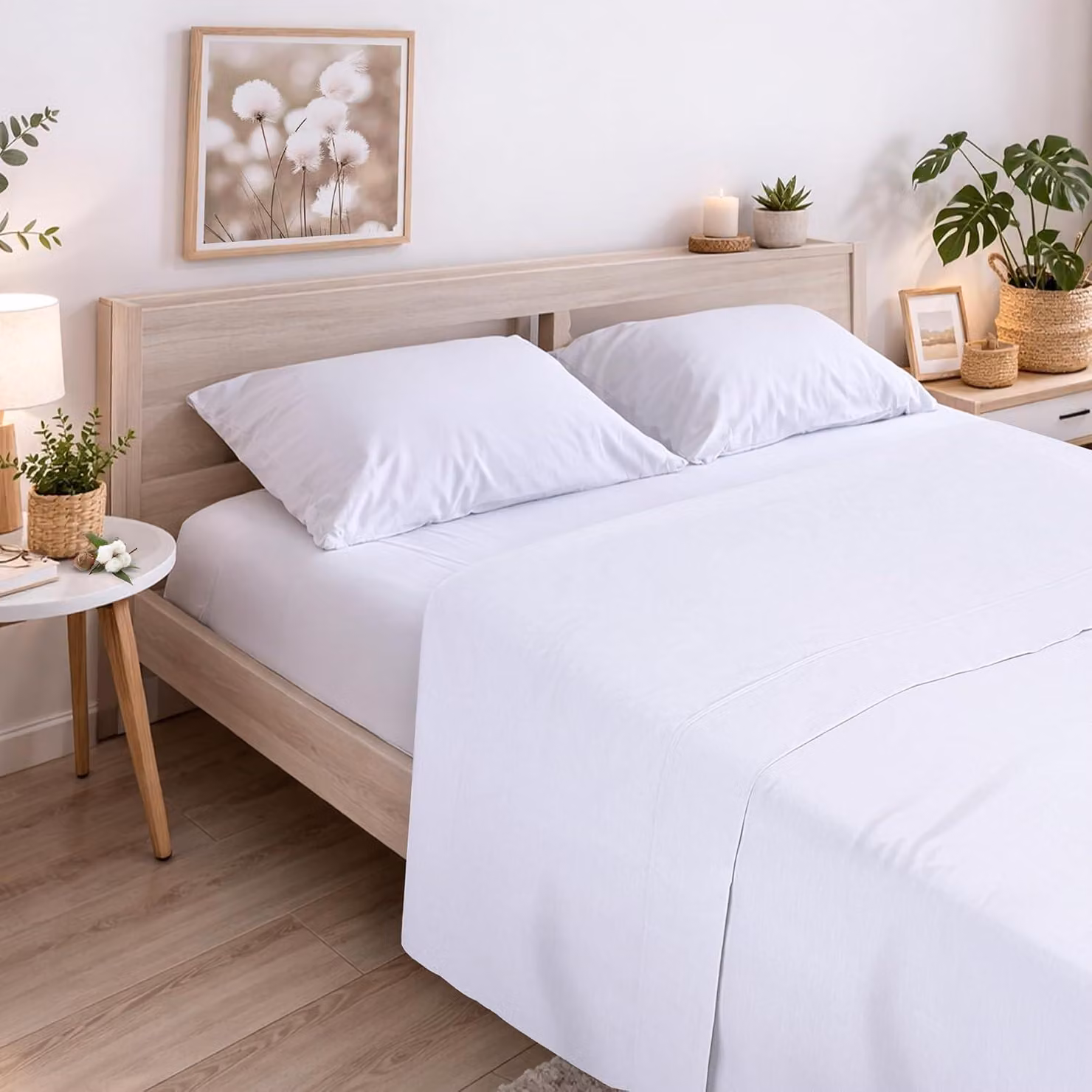 Lenzuolo, 105 cm, 100% cotone, extra morbido, bianco