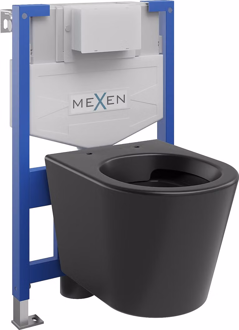 Mexen set WC ad incasso struttura Fenix XS-F con vaso WC Rico, nero opaco - 6803372XX85
