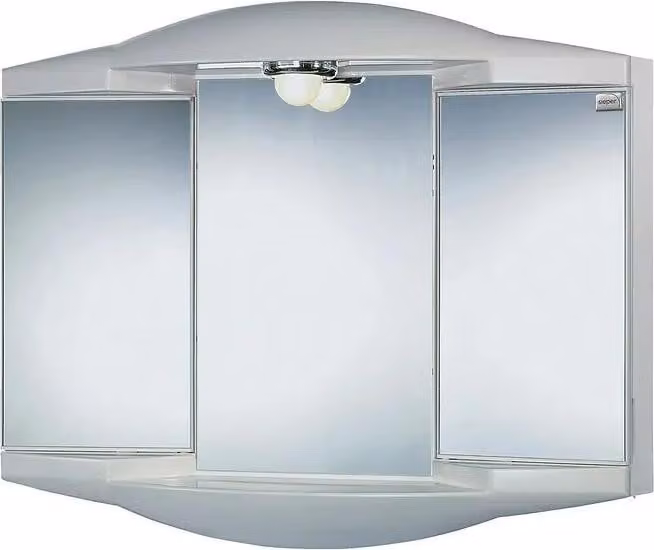 Mobile da bagno a specchio Chico GL, 62 x 52,6 cm, argento