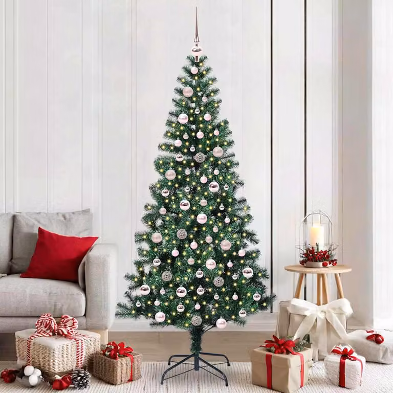 Maison Exclusive - Albero di Natale artificiale illuminato, verde, 210 cm