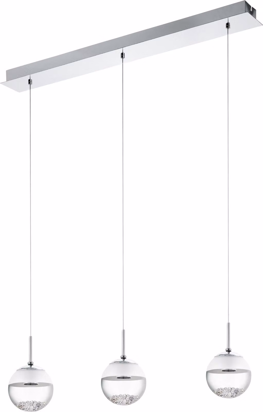 Eglo 93784 Montefio 1 LED lampada a sospensione a 3 luci cromo bianco chiaro