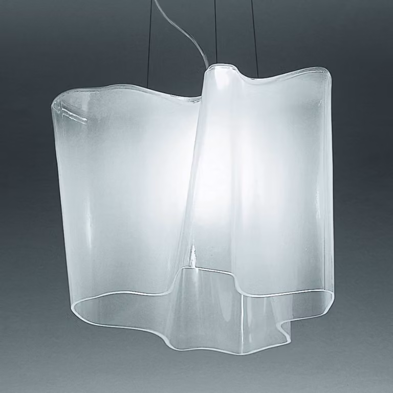 Artemide Lampada a sospensione Logico, dimmerabile, Bianco / Opale, Soggiorno / Sala da pranzo, Vetro, Design, Lampada a sospensione