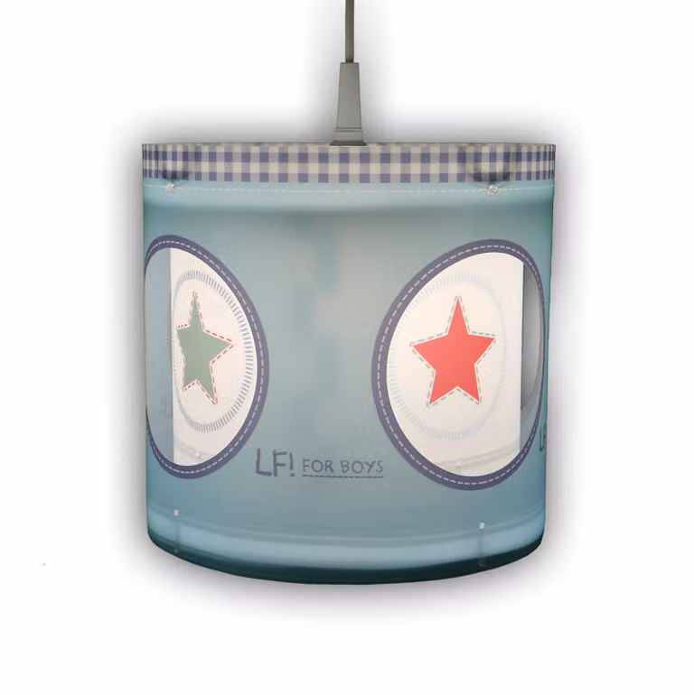 Prodotto di seconda scelta Lampada a sospensione girevole Niermann Lampada a sospensione Lief For Boys Camera dei bambini Blu Modulo solare