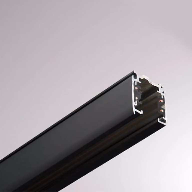GLOBAL sistema binario trifase Noa a montaggio superficiale 100 cm, nero, Nero, Alluminio