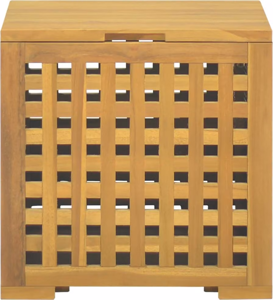 vidaXL Scatola di corda 40x40x40 cm in legno massiccio teak