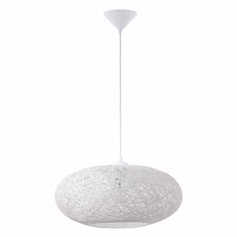 Lampadario A Sospensione Classico Campilo Policarbonato Bianco 1 Luce E27