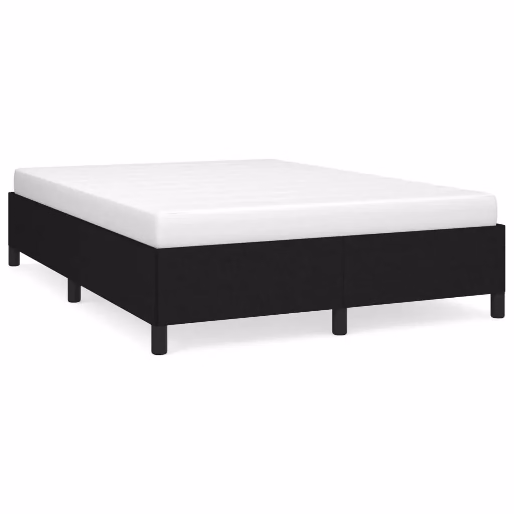 Struttura Letto Design Mania in Tessuto Nero con Listelli in Legno L/P/H: 200 x 140 x 35 cm – 2