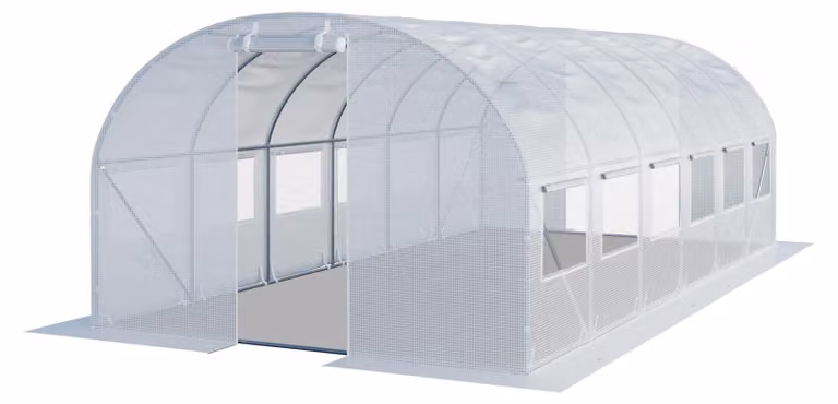 TOOLPORT Serra da Giardino tunnel Serra Orto stabile e robusto 3x6m - Telo PE 180g/m² bianco transparente