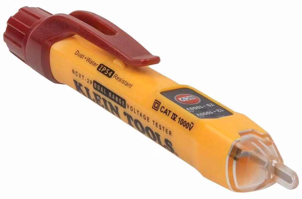 Rilevatore di tensione senza contatto - Tester di tensione - 12 - 1000 V AC - Rosso