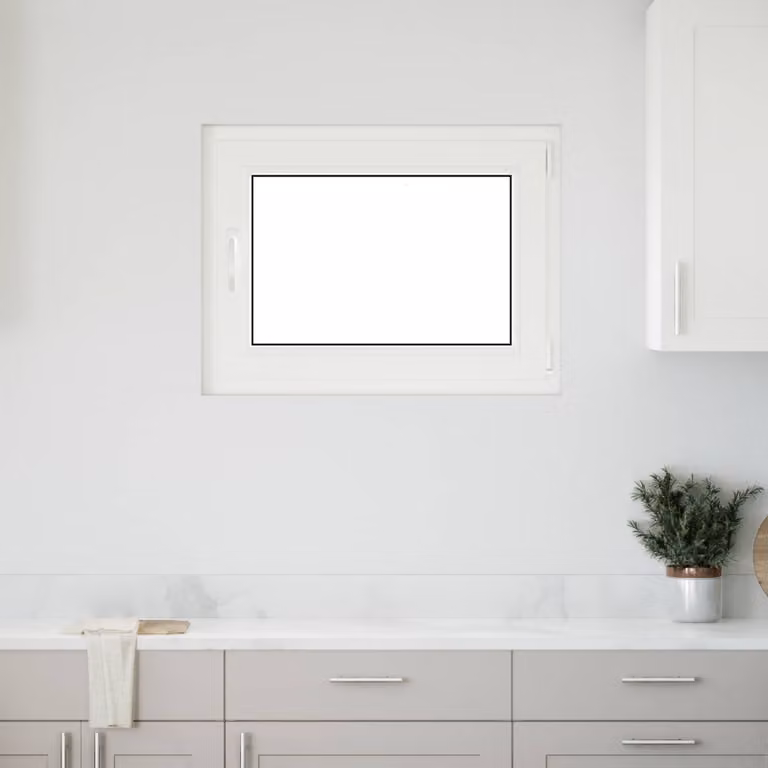 Finestra per seminterrato a battente vidaXL in plastica bianca con vetro trasparente L 80 cm x P 60 cm x H 60 cm