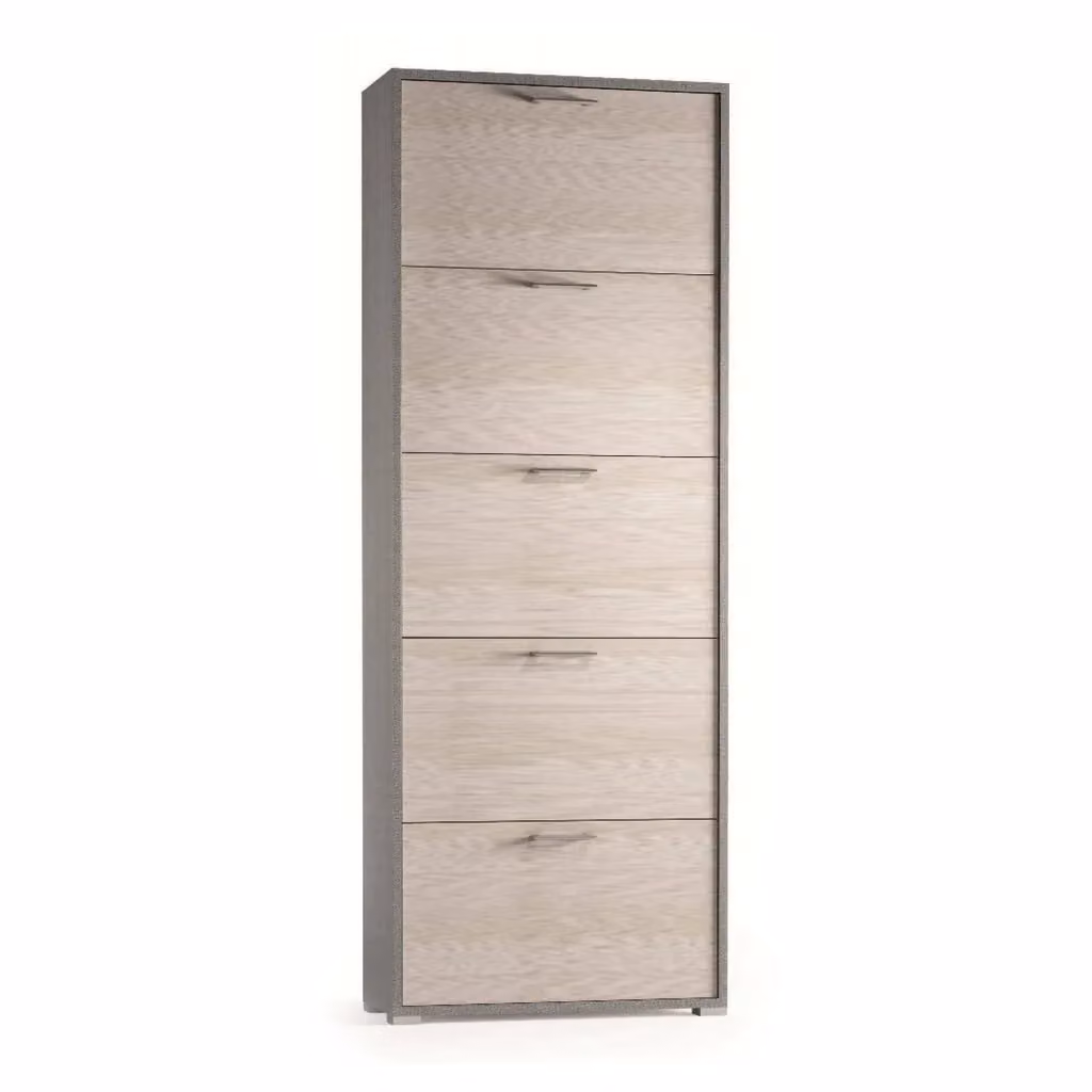 Scarpiera DMORA Anina Marrone Larice con scomparti basculanti L: 67 cm, P: 28 cm, H: 183 cm – 2