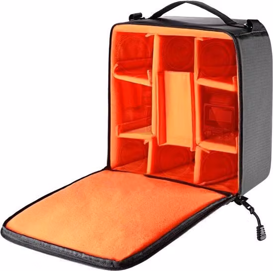 Porta Oggetti in Pelle Flessibile con Tasca per Protezione Superiore e Maniglia - Borsa per Fotocamera DSLR SLR