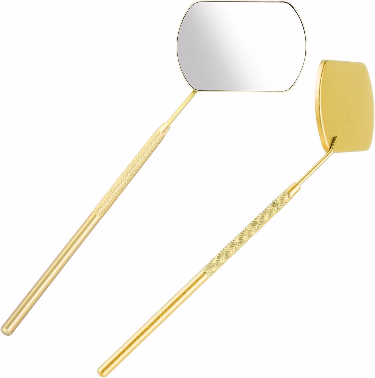 Specchio per il trucco delle ciglia, multifunzionale, in acciaio inossidabile, con finitura dorata, portatile, ideale per un trucco preciso