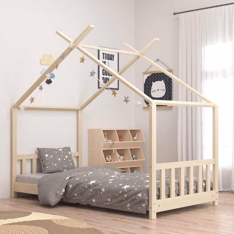 vidaXL Giroletto per bambini in legno massello di pino, L/P: 140 x 70 cm