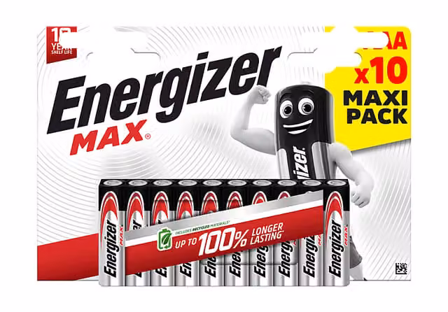 Energizer Max Batterie Alcaline AAA 10 PZ – 1