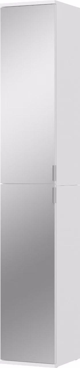 Armadio con specchio "SystemX" bianco Armadio multiuso da 30 cm con anta a specchio