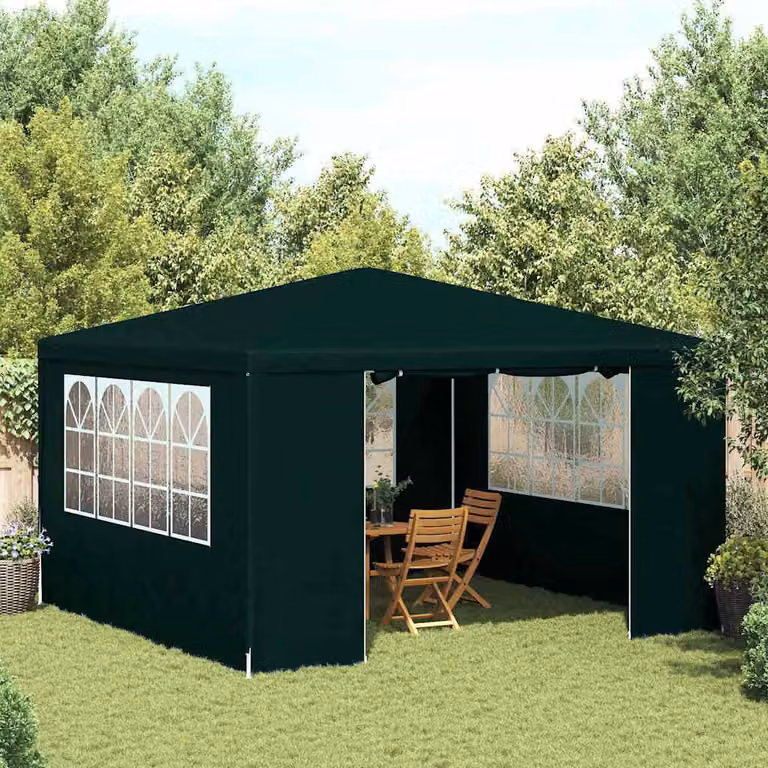 Maison Exclusive - Tenda da festa professionale con pareti laterali, dimensioni 4x4 metri, colore verde, grammatura 90 g/m²