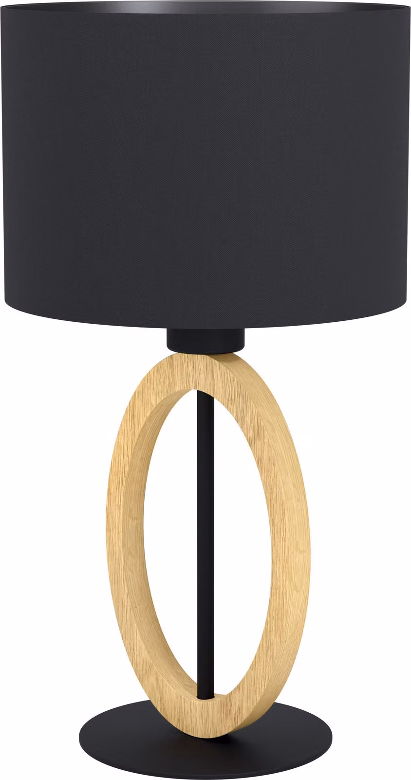 Lampada Da Scrivania Industrial Basildon 1 Luce Metallo Nero E Marrone Diffusore