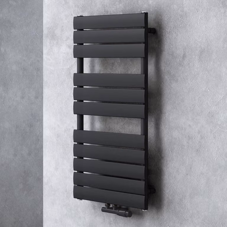 doporro Scaldasalviette 100x60cm, Radiatore Piatto Termoarredo da Bagno Riscaldamento da Acqua Calda Portasciugamani in Acciaio, Antracite