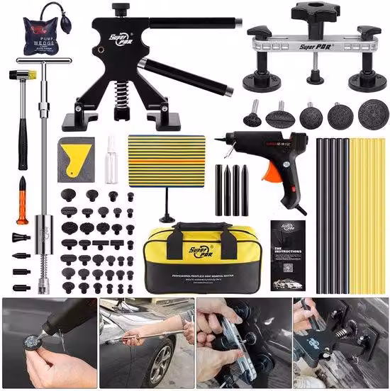 Kit per la riparazione delle ammaccature dell'auto - Riparazione delle ammaccature senza verniciatura - 3,1 kg - Attrezzi per la riparazione dell'auto