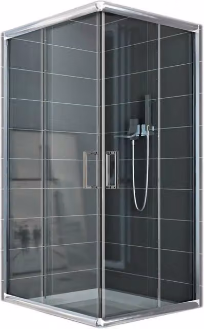Box Doccia Rettangolare IDRALITE mod. Alabama Trasparente con Vetro da 6mm L: 90 cm, P: 70 cm, H: 185 cm