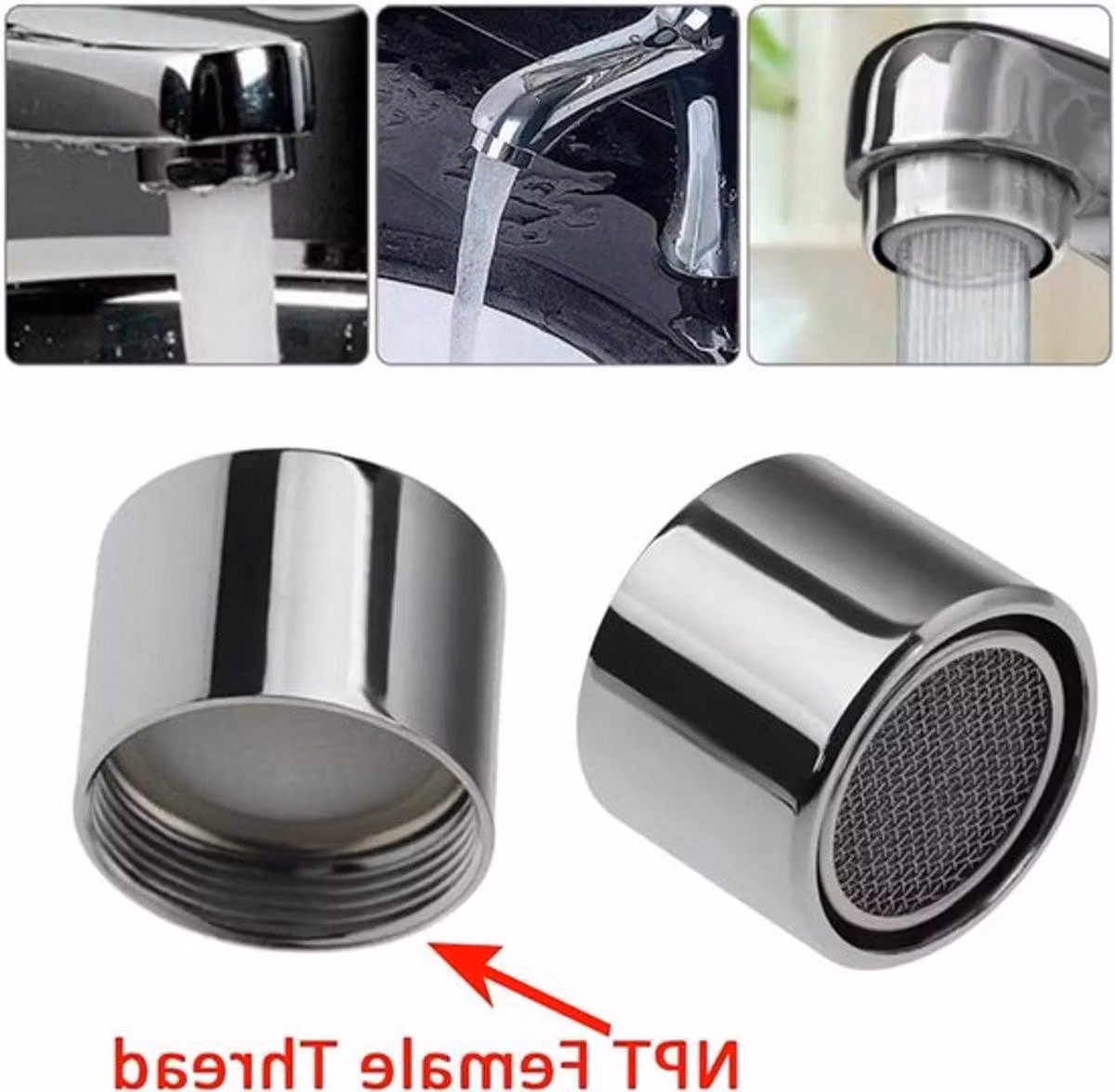 Aeratore di ricambio per rubinetti da cucina e bagno – Aeratore a risparmio idrico con attacco da 24 mm NPT per un utilizzo efficiente dell'acqua