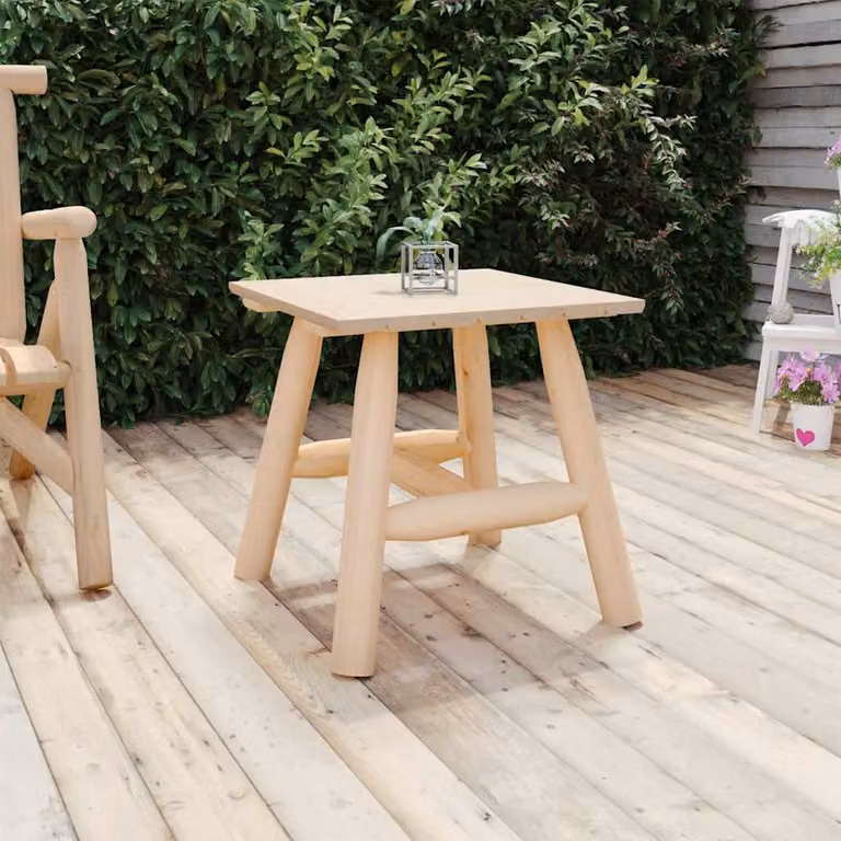 vidaXL Tavolino Quadrato in Legno di Abete Rosso per Giardino, L/P/H: 49 x 49 x 60 cm