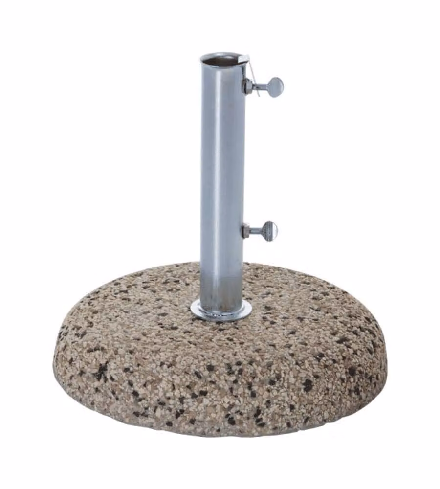 VERDELOOK Base Ombrellone Cemento 25 kg con Tubo Metallo d. 45 mm Grigio