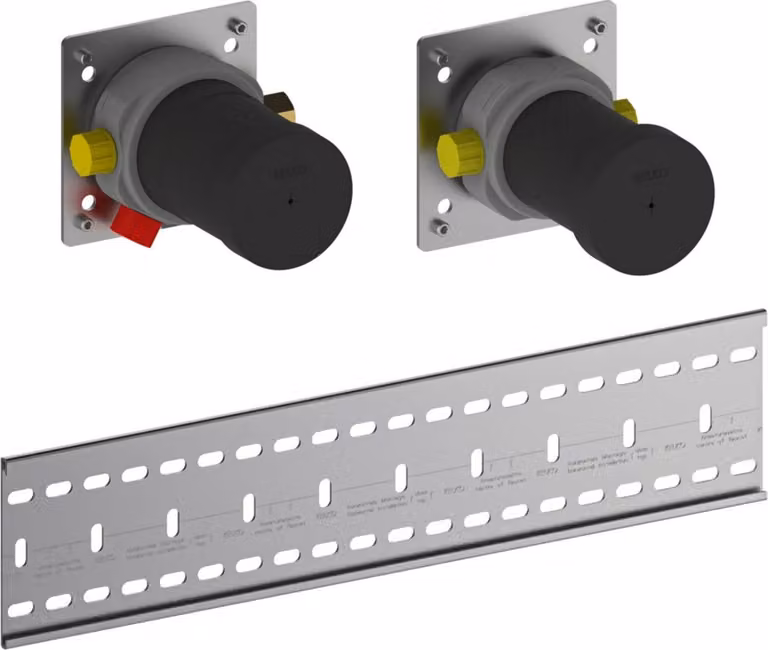 corps de base-Set de KEUCO pour robinetterie thermostatique Set à encastrer 2 voies avec raccord de flexible, 59953002170, 59953002170