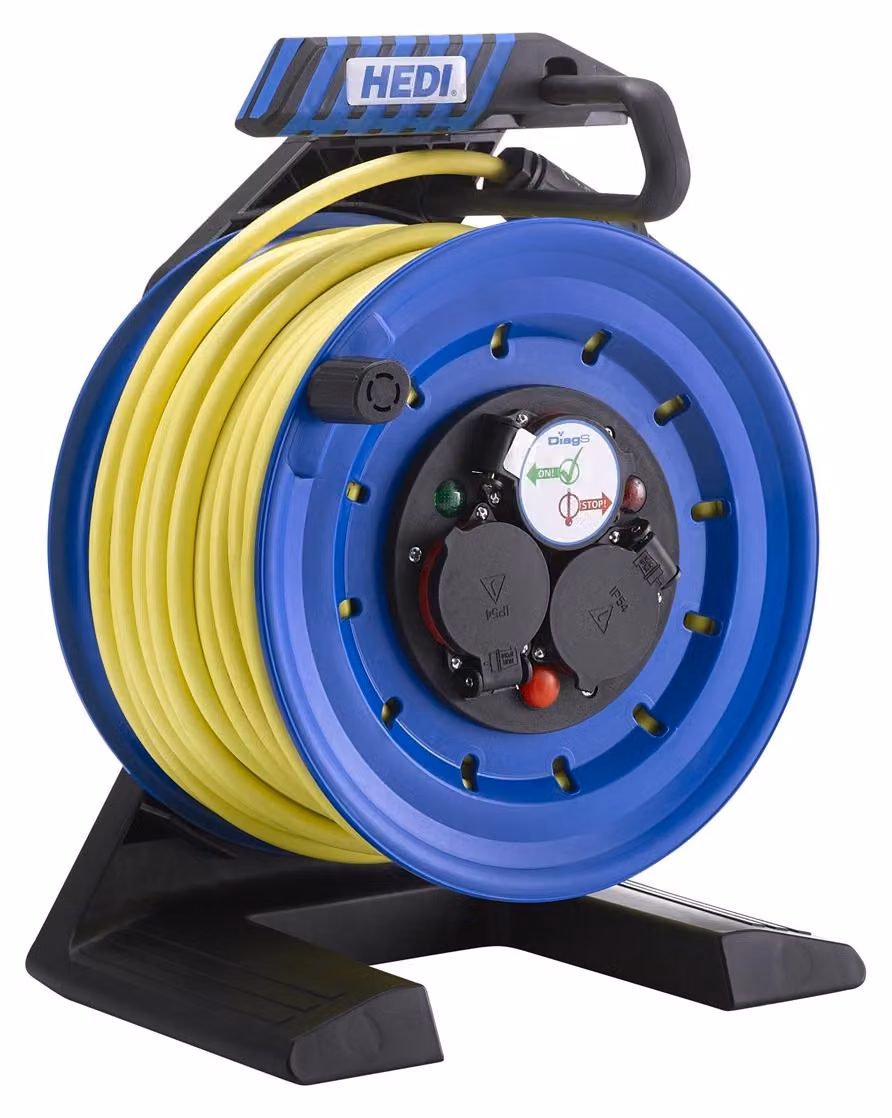HEDI K7A40UTF, tamburo per cavi in plastica completa, modello "Generation 7 Companion", 40 metri
