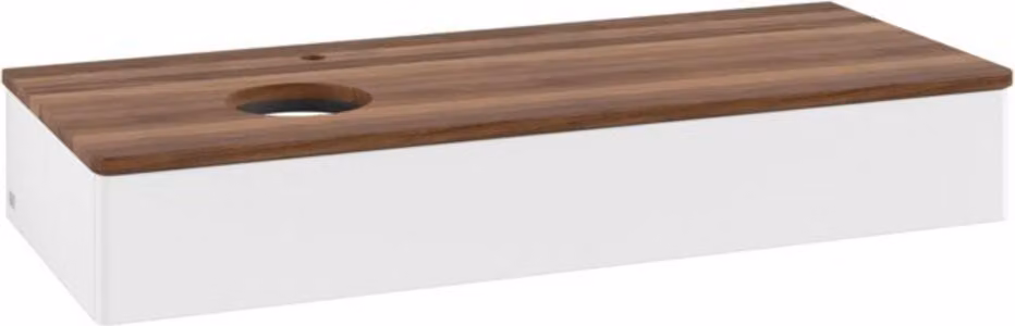 V&B Mobiletto senza struttura frontale, con illuminazione Antao 120x19x50cm, HL, WBP w. wal, wh. m Lac