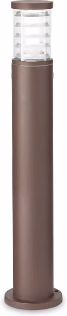 Piantana da esterno moderna IDEAL LUX Coffee in alluminio marrone con vetro trasparente, 1 luce E27, H 80 cm