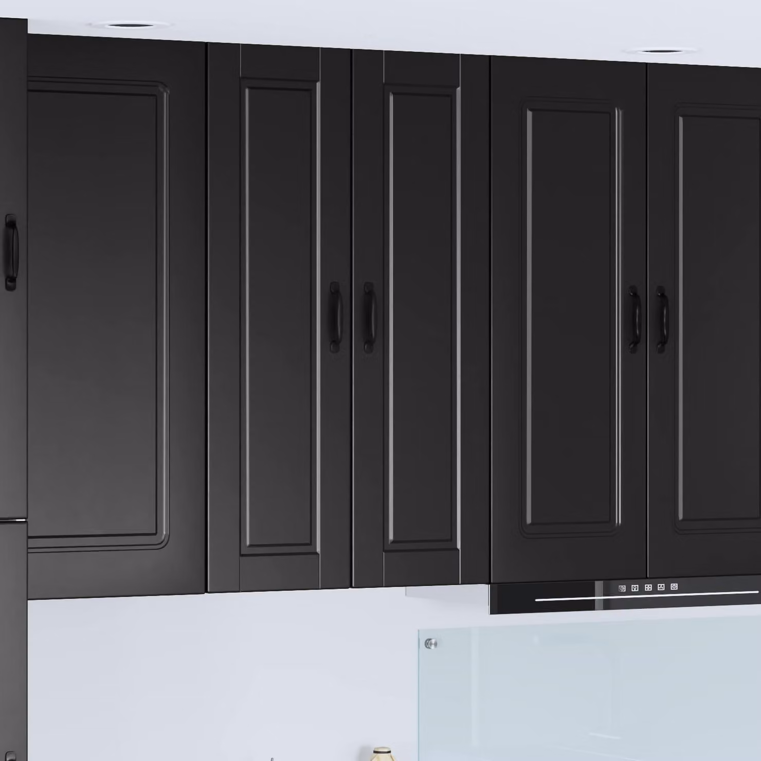 Armadietto a muro moderno vidaXL PORTO nero con ante a battente e ripiani interni L/P/H: 30 x 31 x 100 cm