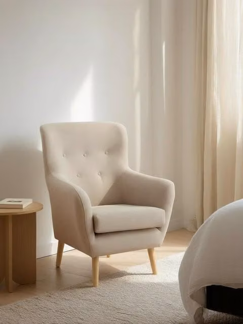 Poltrona imbottita Orsay beige Kenay Home