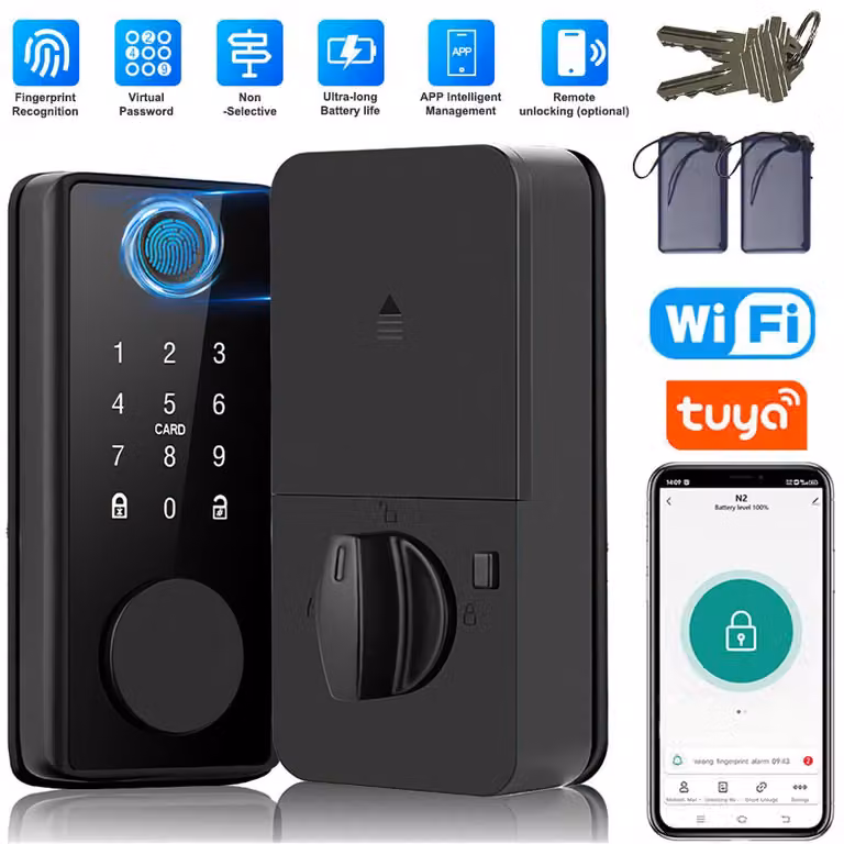 Serratura di sicurezza intelligente con impronta digitale e touchscreen