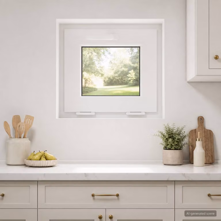 Finestra per seminterrato monoblocco vidaXL in plastica bianca e trasparente L 45,0 cm x H 40,0 cm