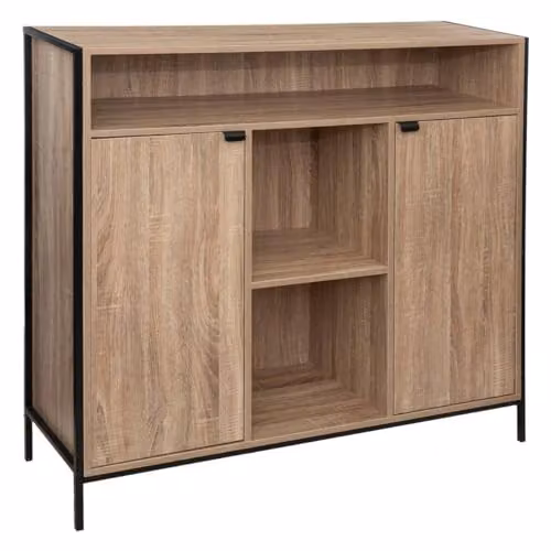 5Five - Credenza a 2 porte, 3 nicchie Aliaj, naturale