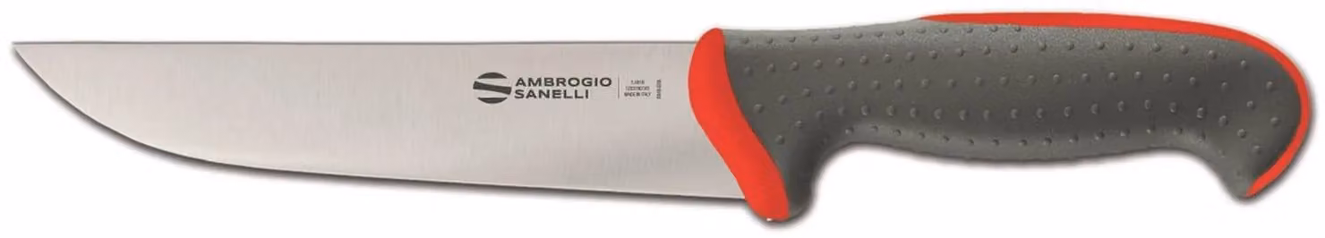 Coltello francese, lama cm 18, colore rosso, linea Tecna