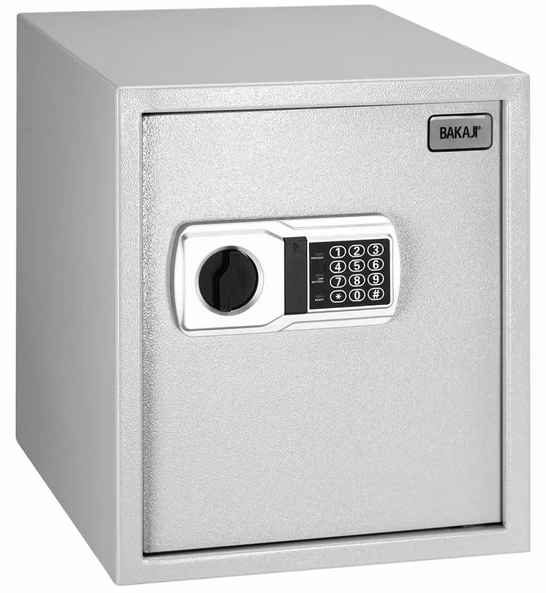 Cassaforte elettronica con serratura a combinazione elettronica - Capacità: 56 litri - Materiale: acciaio legato - Colore: grigio - Cassaforte per valori - Cassaforte da parete