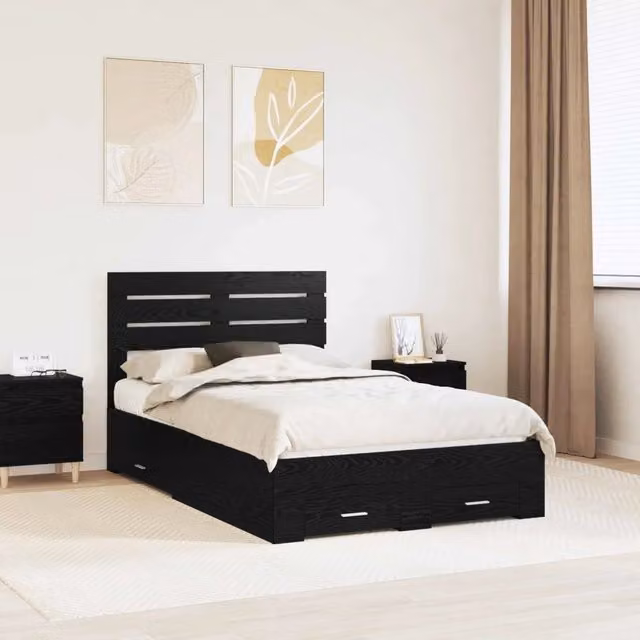 Struttura del letto con cassetto con testiera-Letto con Cassetti e Testiera Legno multistrato 259115