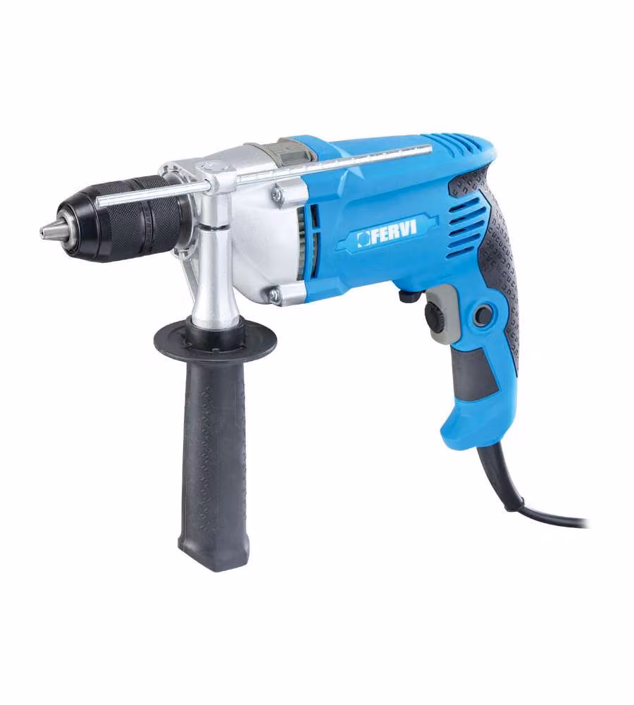 Fervi Trapano a Percussione 810W Elettrico con Mandrino Autoserrante