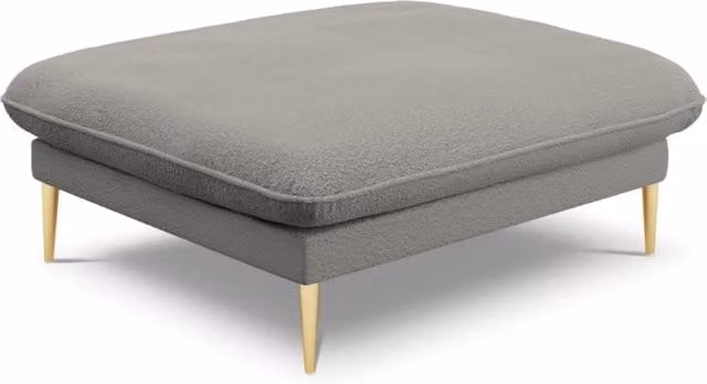 Cosmopolitan Design - Pouf "Vienna" in bouclé grigio