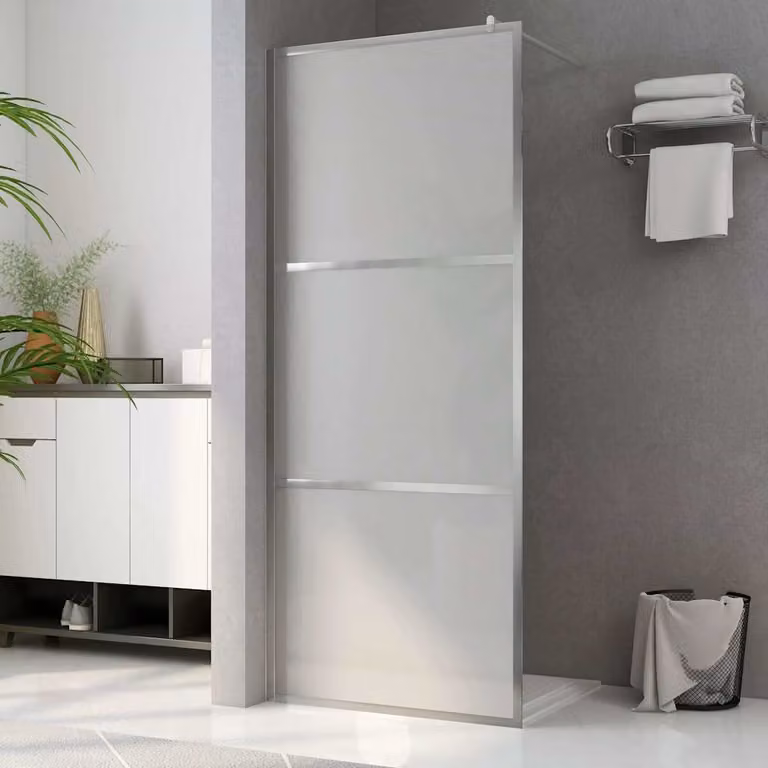 Parete per Doccia Walk-in vidaXL in Vetro Smerigliato ESG, L: 115 cm, H: 195 cm