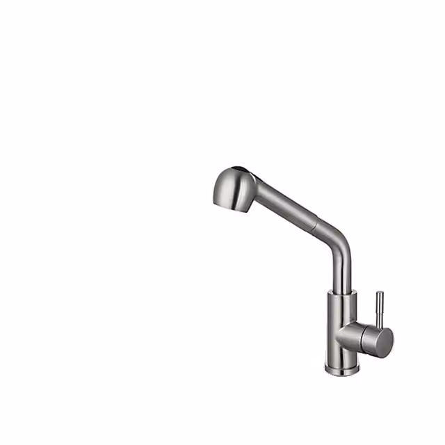 Rubinetto da cucina, design estraibile, superficie nichelata, 04001NB