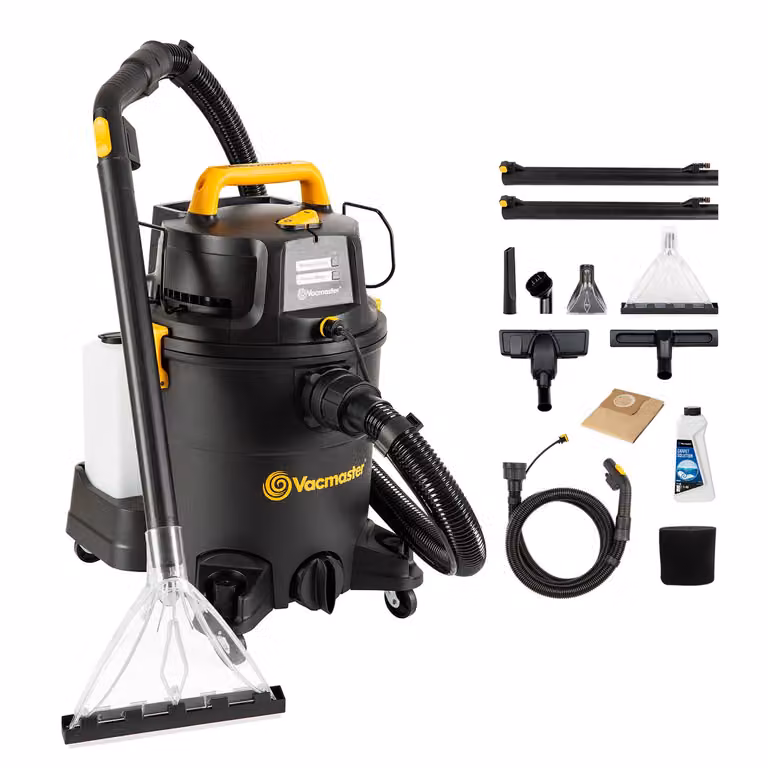 Vacmaster VK1323PFR 1300W 23L 3-in-1 aspirapolvere a umido e a secco con design a doppio serbatoio, lavapavimenti per pavimenti duri e tappeti, macchina per la pulizia dei tappeti
