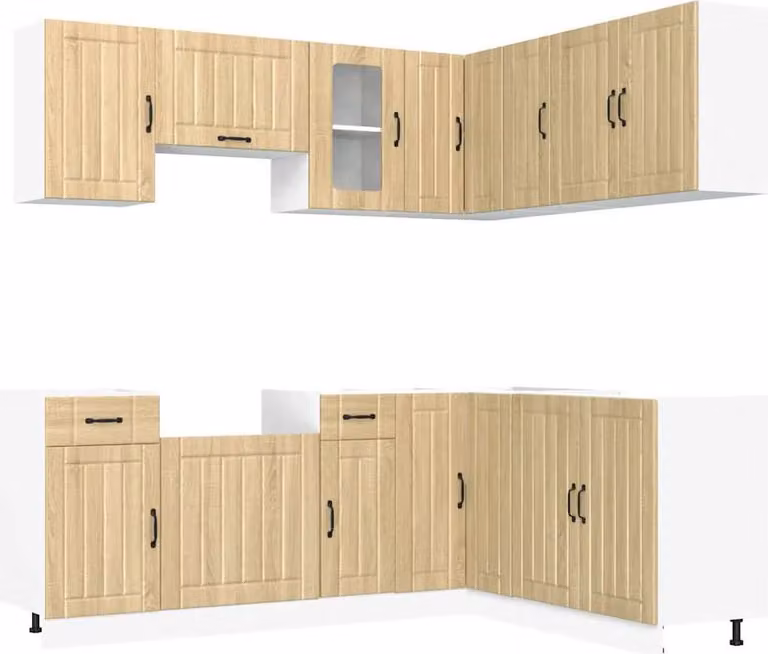 Set Mobili da Cucina 11 pz Lucca Rovere Sonoma in Truciolato
