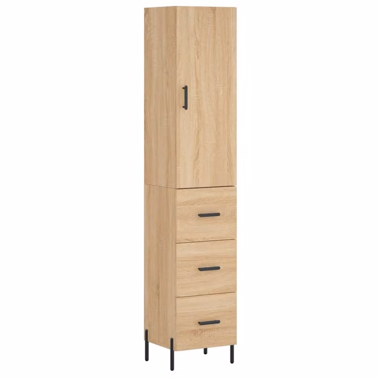 Credenza Rovere Sonoma 34,5x34x180 cm in Legno Multistrato