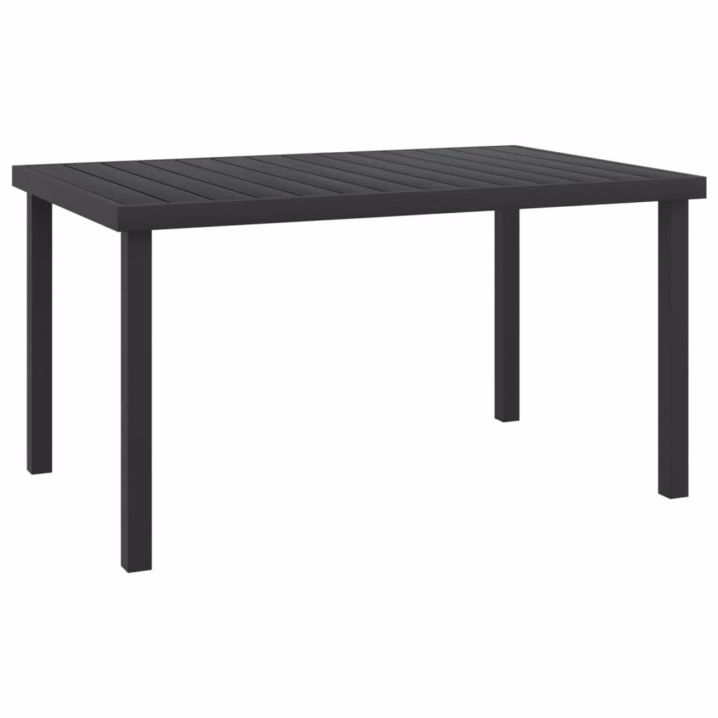 Maison Exclusive - Tavolo da giardino nero 140x90x74 cm in alluminio e WPC