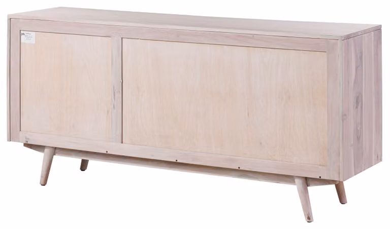MASSIVMOEBEL24 | MOSAYK #210 credenza in legno di acacia laccato / bianco 160x42x75